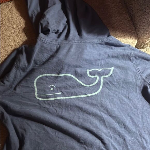 Vineyard Vines Navy Hoodie with Logo - Picture 4 of 5